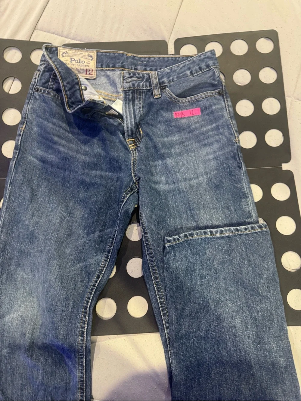 Authentic Polo Ralph Lauren Boys' Blue Denim Jeans size 12 $30